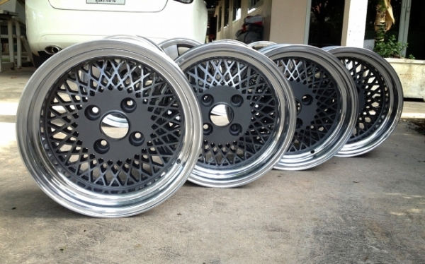 ล้อแท้ enkei japan ลายรังผึ้ง ขอบ 14 หน้า6.5 หลัง7 4/114.3 ออฟ 2 ชั้น ลึกๆ สวยมาก