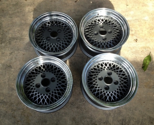 ล้อแท้ enkei japan ลายรังผึ้ง ขอบ 14 หน้า6.5 หลัง7 4/114.3 ออฟ 2 ชั้น ลึกๆ สวยมาก