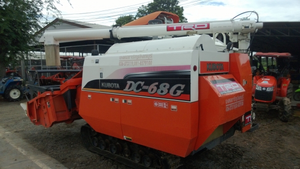จองแล้วนะครับ ลูกค้าจากสระแก้ว รถเกี่ยวข้าวสภาพ 90\% KUBOTA DC68 GM ชั่วโมงน้อย ช่วงล่างสวย