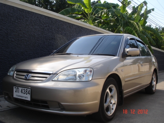 HONDA, CIVIC 1.7 VTi-L โฉม Dimention สีบรอนซ์ทอง เบาะหนัง เกียร์ออโต้ ทะเบียน กรุงเทพ