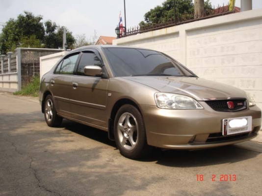 HONDA, CIVIC 1.7 VTi-L โฉม Dimention สีบรอนซ์ทอง เบาะหนัง เกียร์ออโต้ ทะเบียน กรุงเทพ