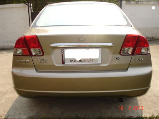 HONDA, CIVIC 1.7 VTi-L โฉม Dimention สีบรอนซ์ทอง เบาะหนัง เกียร์ออโต้ ทะเบียน กรุงเทพ