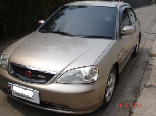 HONDA, CIVIC 1.7 VTi-L โฉม Dimention สีบรอนซ์ทอง เบาะหนัง เกียร์ออโต้ ทะเบียน กรุงเทพ