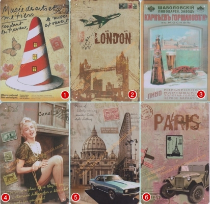 ป้ายสังกะสี แนวเรโทร