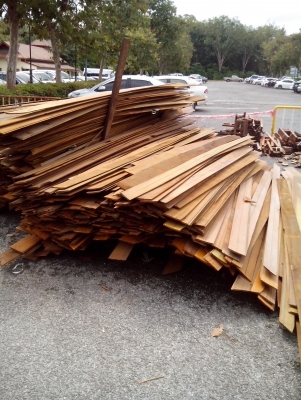 ไม้สัก + ไม้ตะเคียน + ไม้จำปาทองหน้า 6 นิ้ว