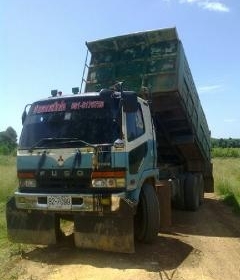 10 ล้อดัมพ์ Mitsubishi MA เปลี่ยนหัวเก๋ง 627 เครื่อง 6D16 Turbo