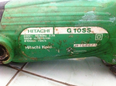 เครื่องเจียรไฟฟ้าHITACHI G10SS สภาพดี ใหม่ พร้อมใช้งานครับ เครื่องเจียรไฟฟ้าHITACHI G10SS สภาพดี ใหม่ พร้อมใช้งานครับ