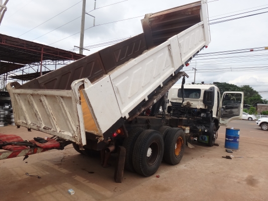 ขายด่วน รถสิบล้อสองเพลาดัมพ์  พ่วง  แม่ลูก HINO  MEGA 320   กระบะบะสามมิตร  พร้อมใช้งาน