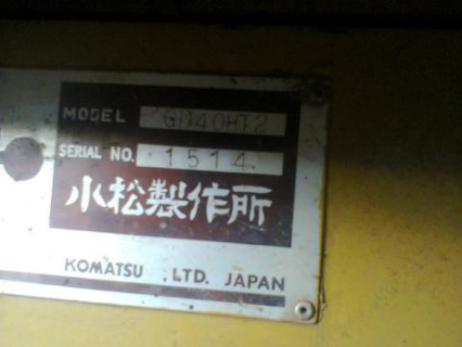 ขายรถเกรด komatsu GD40 เอกสารสัญญาซื้อขาย เช็คปั๊มโซล่า เครื่องเดิม