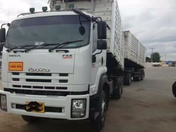 ขายรถ 22 ล้อพ่วงแม่-ลูกดัมพ์ ISUZU DECA 360 ปี 2552 ลูกพ่วง 3 คานแท้ดัมพ์กระบะเหล็กสามมิตรลอนนอนคอกเกษตร ราคา 3400000