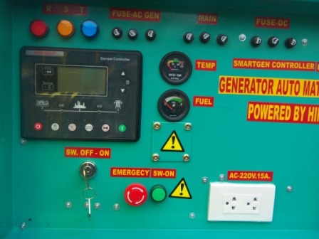 เครื่องปั่นไฟพร้อมชุดตัดต่อไฟฟ้าอัตโนมัติสำหรับโรงแรม/รีสอร์ทขนาด 60 KVA.