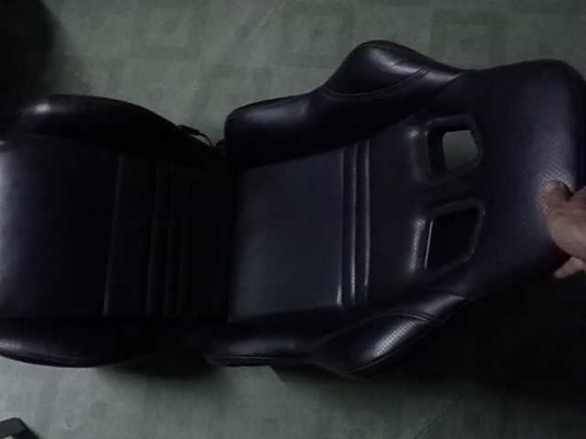 เบาะรถแข่ง   หนังดำ