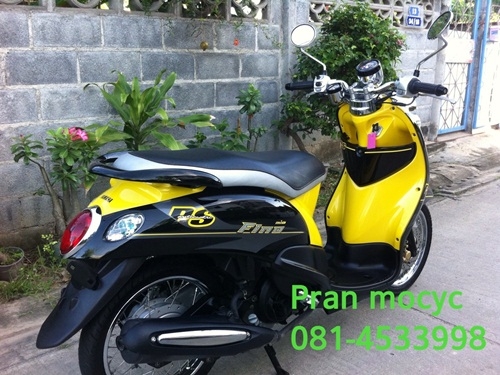 ขาย yamaha fino สีดำเหลืองปี2555