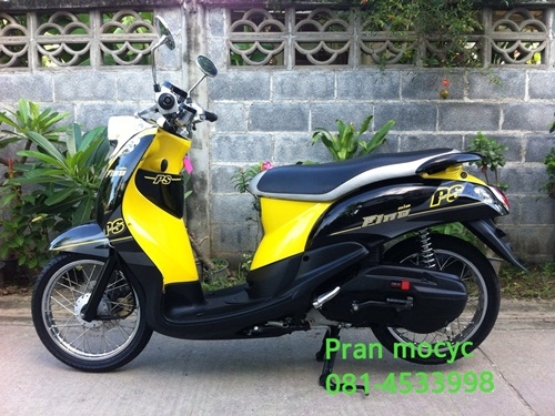 ขาย yamaha fino สีดำเหลืองปี2555
