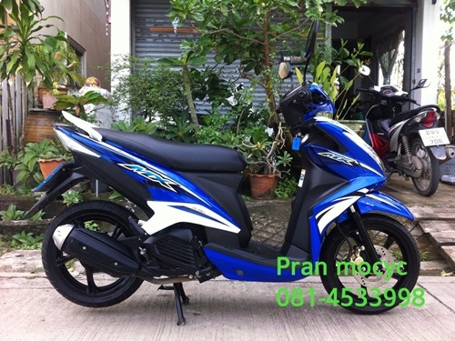 ขาย yamaha mio 125 i สีน้ำเงินขาว ปี2556