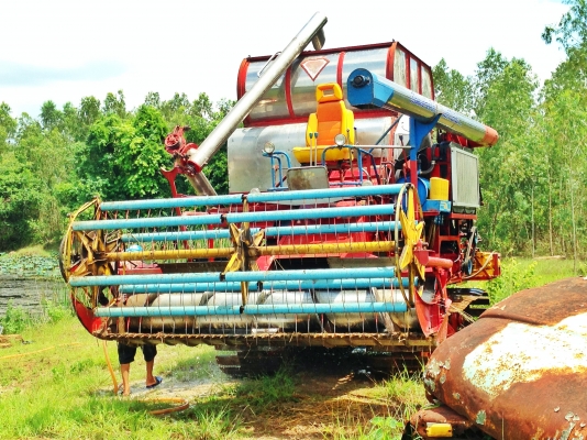 ขายรถเกี่ยวข้าว ไทยเส็งยนต์ รุ่นมดตะนอย ทำเครื่องใหม่แล้ว !!!! (ปรับราคา)