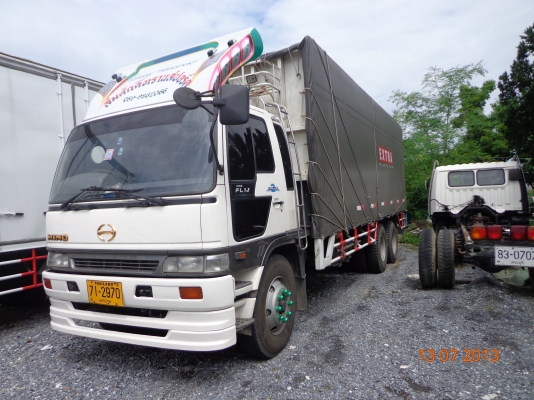 HINO FL1J รถห้าง 10 ล้อ 1เพลา เครื่อง 210 แรงม้า JO8C พวงมาลัยพาวเวอร์ เบรกทิฟฟี่ กระบะเหล็กคอกสูง ย