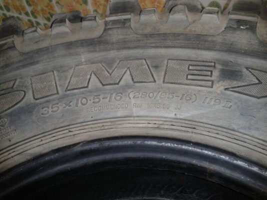 ขายยางสำหรับขาลุย ตะขาบ Simex 35x10.5R16 ขายยางสำหรับขาลุย ตะขาบ Simex 35x10.5R16