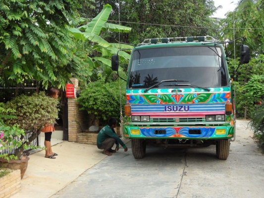 รถเกี่ยวข้าว TSY MJP-10  195HP เทอร์โบ + 10 ล้อ รถพ่วงอีซูซุไปข้างหน้า L195