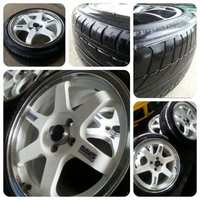 Te37 ขอบ17 4/100 พร้อมยาง ครบชุด จ.นครปฐม