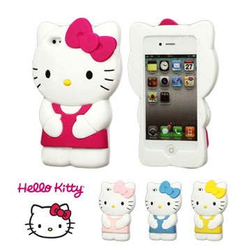 เคสซิลิโคน Kitty 3D สำหรับ iPhone 4 4s ลดแล้วลดอีก ถูกมาก