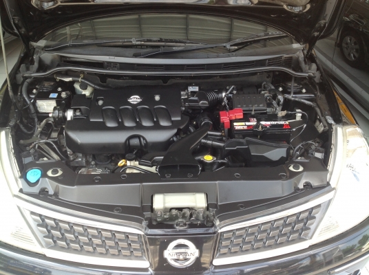 NISSAN Tiida 1.8 G TOP ปี 2007 สีดำ AT ระบบแก๊ส LPG ถังโดนัท