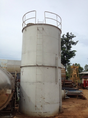 ขายถังเหล็ก ขนาด 20,000 ลิตร Dia.2.3 x 4.5 M สวยมาก มีฝาปิดด้านบน