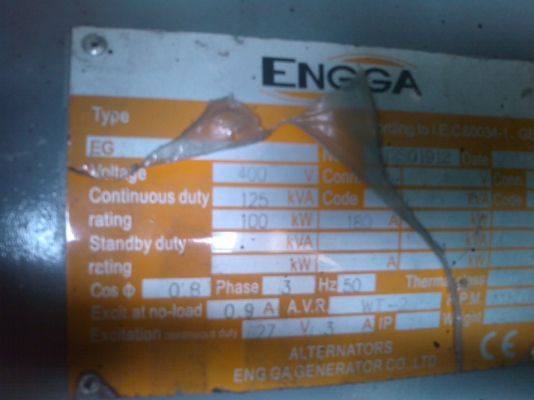 เครื่องปั่น125kva