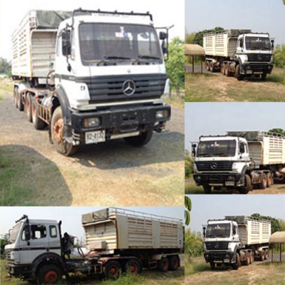 ขายรถบรรทุก Benz มือสอง ต่อทะเบียนครบ ราคาถูกซื้อรถขับได้เลย