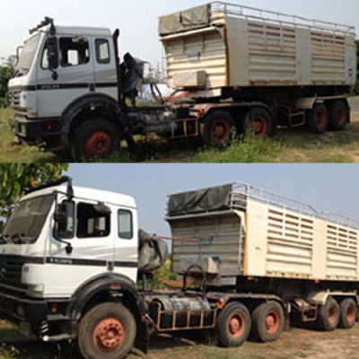 ขายรถบรรทุก Benz มือสอง ต่อทะเบียนครบ ราคาถูกซื้อรถขับได้เลย