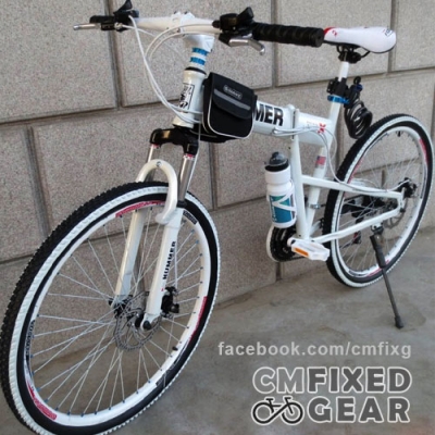 ใหม่ Hummer จักรยานสุดเท่ สีขาว พับได้ ยอดนิยม ถูกมาก