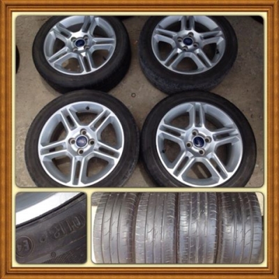 ขายแม็กเดิมขอบ16 ตัว Ford festa 4/100 + ยางปี11-12 ราคา 6,900 บ.ถูก