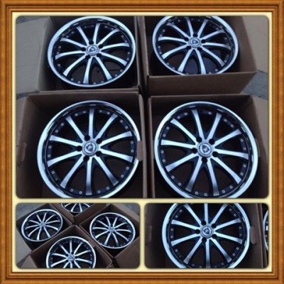 ขายล้อขอบ 17 VIP ดำหน้าเงา 5รู100 ราคา 7,500 บาท