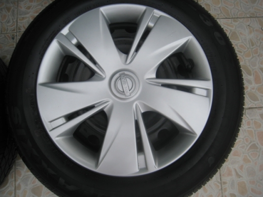 ขายกะทะ Nissan march ถอดรถป้ายแดง ขอบ14 +ฝาครอบ+ ยางปี13 (081-3747940)