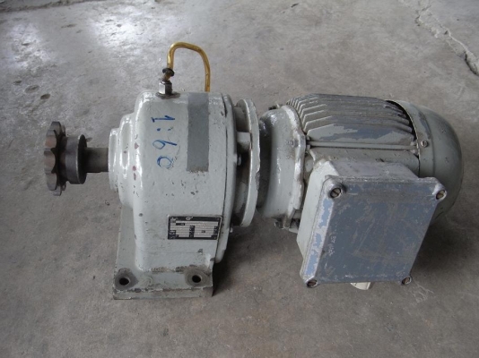 ขายมอเตอร์เกียร์ 1 HP. 380 V อัตราทด 1:60 สภาพดี พร้อมใช้งาน