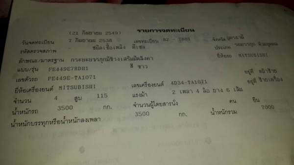 ขายด่วนหกล้อMITSUBISHIปี38 115แรงม้าราคาย่อมเยาว์รีบจอง0811838154