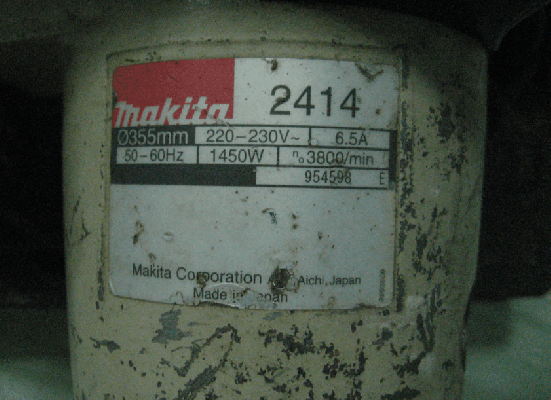 ขายด่วนไฟเบอร์ตัดเหล็ก Makita  2414 1450W แท้แน่นอน 100\%