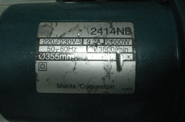 ขายด่วนไฟเบอร์ตัดเหล็ก Makita  2414NB 2000W แท้แน่นอน 100\%