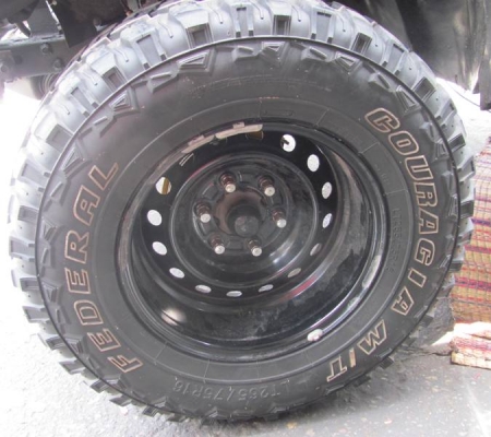 ขายยาง FEDERAL 265-75-16 ปี 42/10 พร้อมกะทะ  oofset-40  ถูกมาก