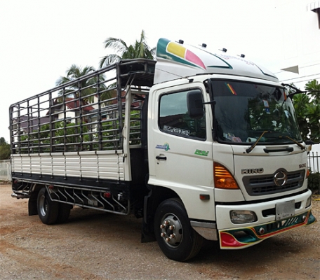 ขาย 6 ล้อ HINO MEGA 500 175แรงม้า กระบะคาร์โก้โครงเหล็ก กว้าง2.40เมตร ยาว5.60เมตร