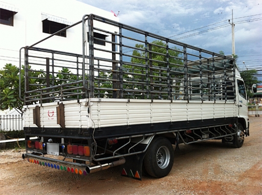 ขาย 6 ล้อ HINO MEGA 500 175แรงม้า กระบะคาร์โก้โครงเหล็ก กว้าง2.40เมตร ยาว5.60เมตร