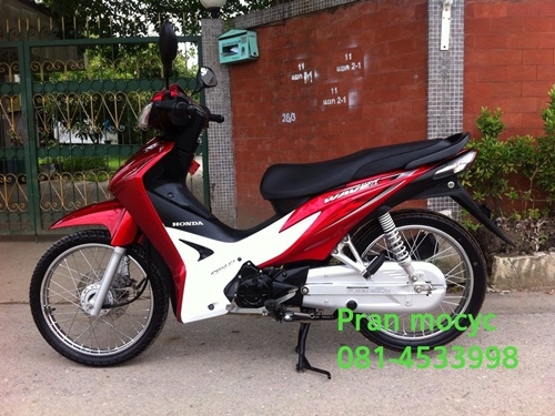 ขาย honda wave สีเเดงขาว ปี2555