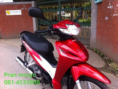 ขาย honda wave สีเเดงขาว ปี2555
