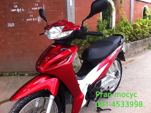 ขาย honda wave สีเเดงขาว ปี2555