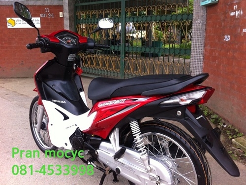 ขาย honda wave สีเเดงขาว ปี2555