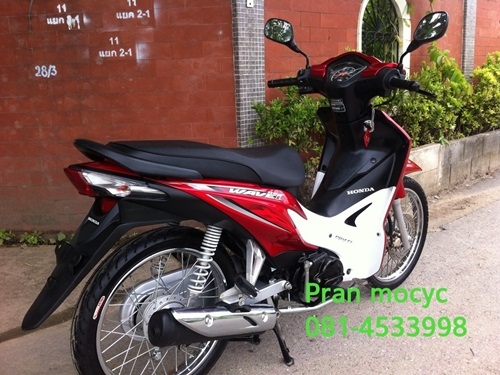 ขาย honda wave สีเเดงขาว ปี2555