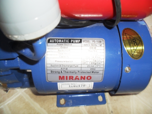 ปั๊มน้ำ MIRANO 1'' PS 150