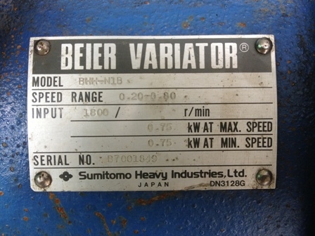 ขายเกียร์ปรับความเร็วรอบ BEIER VARIATOR JAPAN