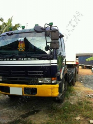 รถบรรทุก10 ล้อหัวลาก พร้อมหางเทนเลอร์ ยี่ห้อ NISSAN UD 320 แรงม้า