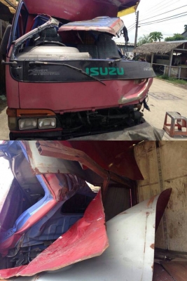 ขาย6ล้อ อีซูซุ NQR ชนหัว ไม่ถึงเครื่อง 140แรง 5.5 เมตร เปลี่ยนหัวจบ